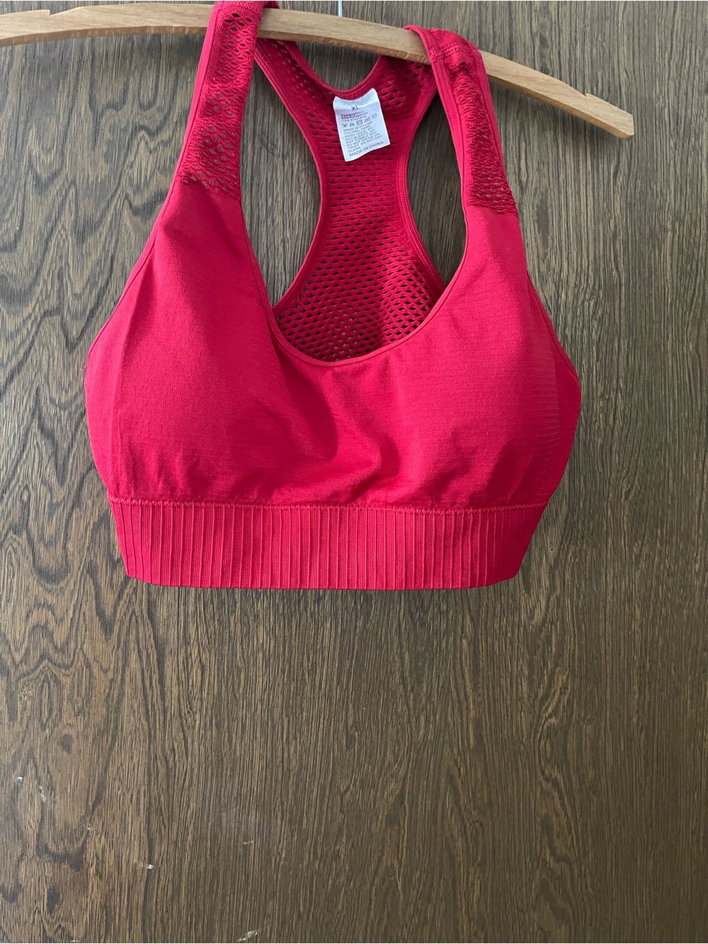 Red Racerback Sports Bra - Unbranded
